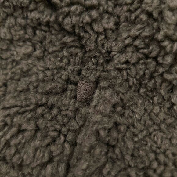 Lululemon Textured Fleece Button Jacket Womens 14 Dark Olive Lined Comfy Cozy - Picture 11 of 13